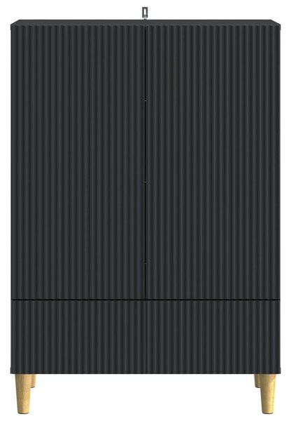 VidaXL Széf fiókkal Fekete 66 x 34,5 x 95 cm Szerelt Fa