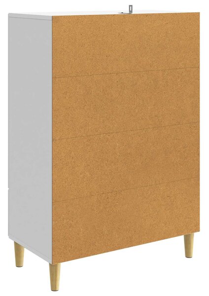 VidaXL Széf fiókkal Magasfényű Fehér 66 x 34,5 x 95 cm Szerelt Fa