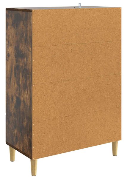 VidaXL Széf fiókkal Füstös Tölgy 66 x 34,5 x 95 cm Szerelt Fa