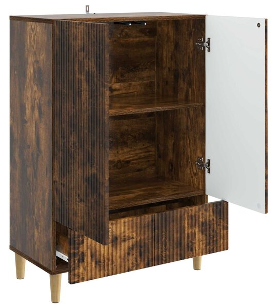 VidaXL Széf fiókkal Füstös Tölgy 66 x 34,5 x 95 cm Szerelt Fa