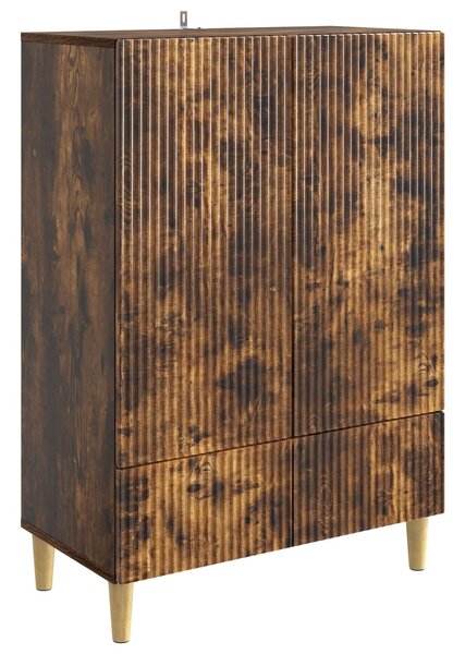 VidaXL Széf fiókkal Füstös Tölgy 66 x 34,5 x 95 cm Szerelt Fa