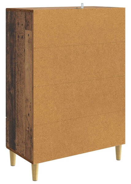 VidaXL Széf fiókkal Antik Fa 66 x 34,5 x 95 cm Szerelt Fa