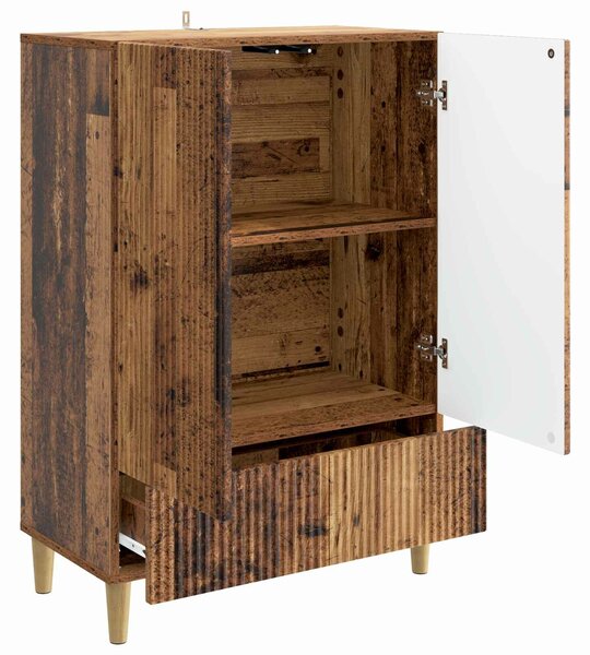 VidaXL Széf fiókkal Antik Fa 66 x 34,5 x 95 cm Szerelt Fa