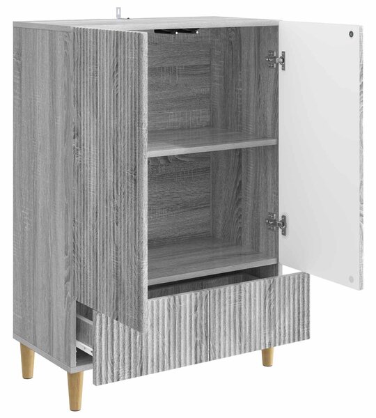 VidaXL Széf fiókkal Szürke Sonoma 66 x 34,5 x 95 cm Szerelt Fa
