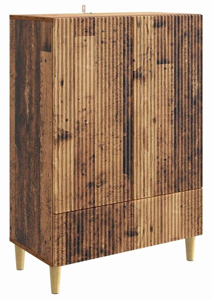 VidaXL Széf fiókkal Antik Fa 66 x 34,5 x 95 cm Szerelt Fa