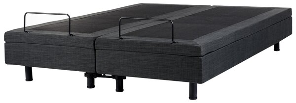 Állítható ágy fejtámla nélkül DUKE 160 x 200 cm Sötétszürke
