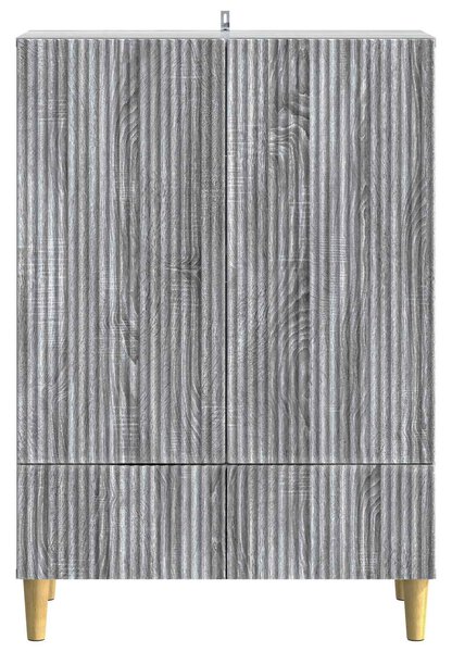 VidaXL Széf fiókkal Szürke Sonoma 66 x 34,5 x 95 cm Szerelt Fa