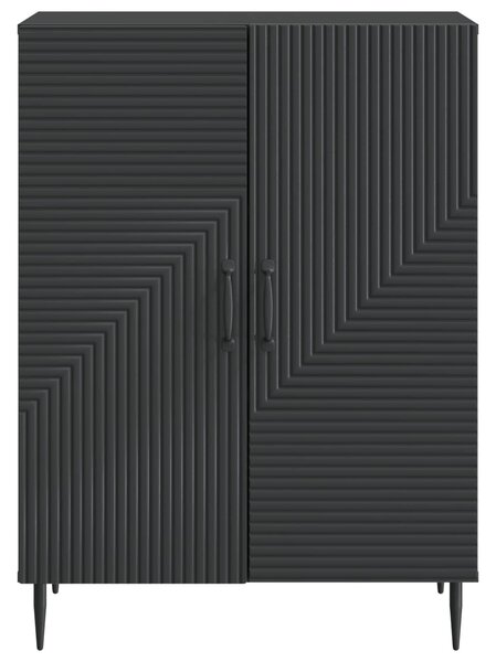 VidaXL Széf Fekete 66 x 34,5 x 89,5 cm Szerelt Fa