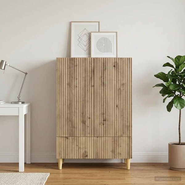 VidaXL Széf Kézműves Tölgy 66 x 34,5 x 95 cm Szerelt Fa
