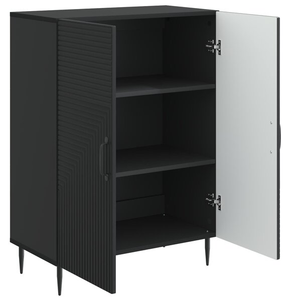 VidaXL Széf Fekete 66 x 34,5 x 89,5 cm Szerelt Fa