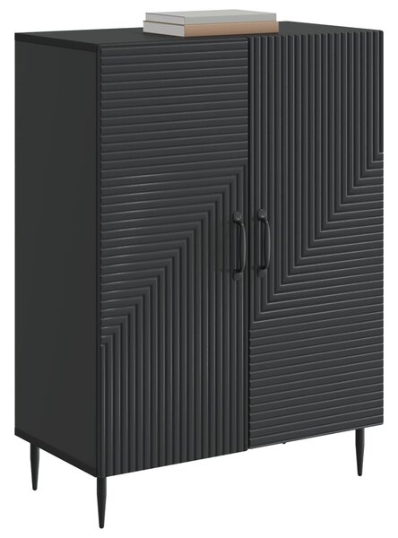 VidaXL Széf Fekete 66 x 34,5 x 89,5 cm Szerelt Fa