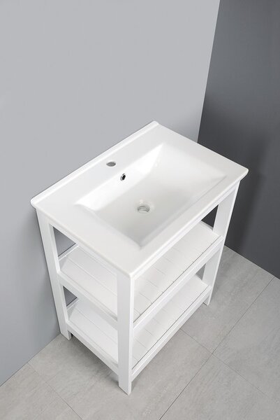Aqualine Aqualine, ETIDE polcos mosdó 61,5x85x44 cm, matt fehér, ET610