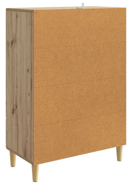 VidaXL Széf Kézműves Tölgy 66 x 34,5 x 95 cm Szerelt Fa