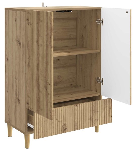 VidaXL Széf Kézműves Tölgy 66 x 34,5 x 95 cm Szerelt Fa