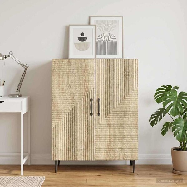 VidaXL Széf Sonoma Tölgy 66 x 34,5 x 89,5 cm Szerelt Fa
