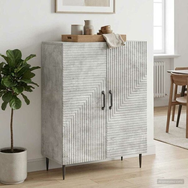 VidaXL Széf Betonszürke 66 x 34,5 x 89,5 cm Szerelt Fa