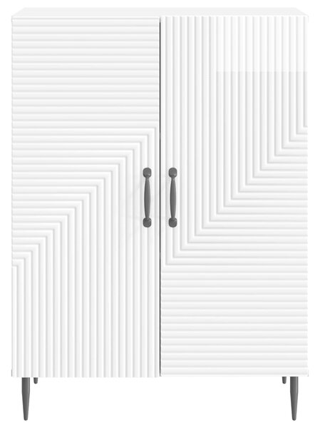 VidaXL Széf Magasfényű Fehér 66 x 34,5 x 89,5 cm Szerelt Fa