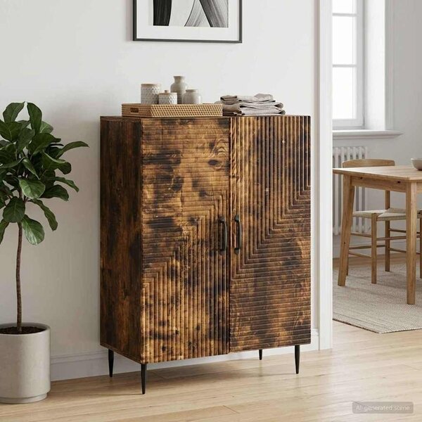 VidaXL Széf Füstös Tölgy 66 x 34,5 x 89,5 cm Szerelt Fa