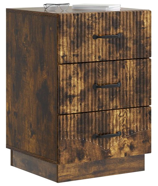 VidaXL Éjjeliszekrény Füstös Tölgy 43 x 41 x 63,5 cm Szerelt Fa