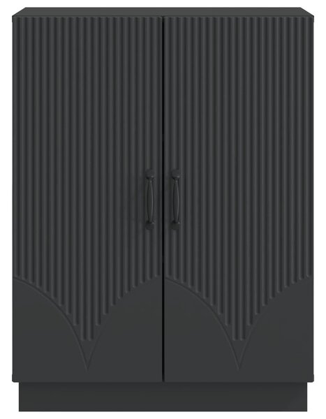 VidaXL Széf Fekete 66 x 34,5 x 87 cm Szerelt Fa