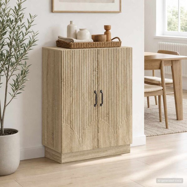 VidaXL Széf Sonoma Tölgy 66 x 34,5 x 87 cm Szerelt Fa