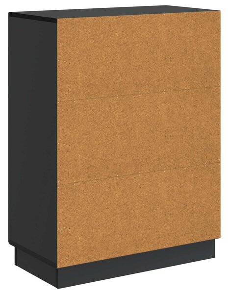 VidaXL Széf Fekete 66 x 34,5 x 87 cm Szerelt Fa
