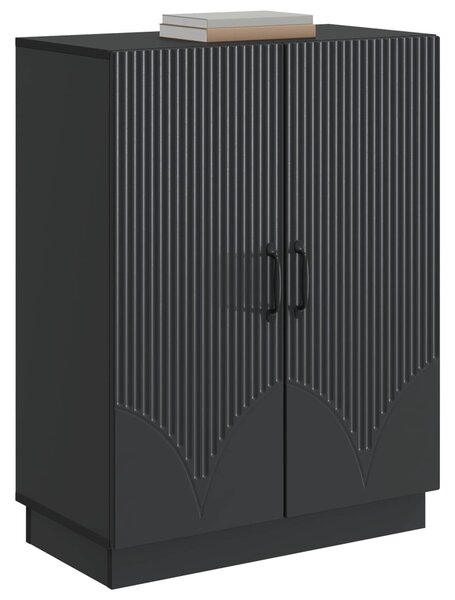 VidaXL Széf Fekete 66 x 34,5 x 87 cm Szerelt Fa