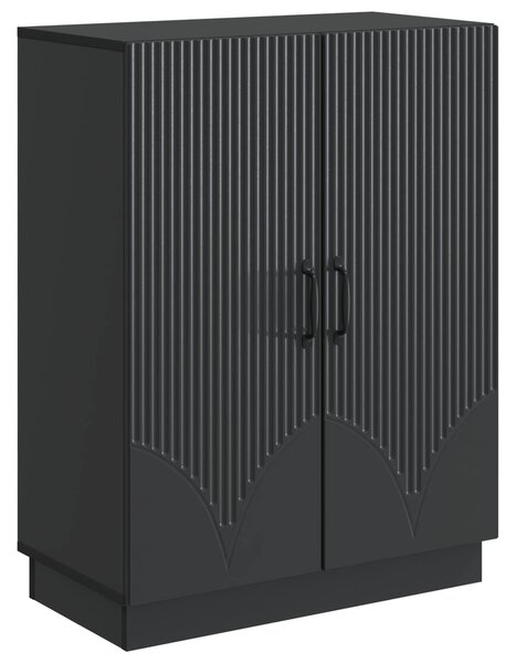 VidaXL Széf Fekete 66 x 34,5 x 87 cm Szerelt Fa