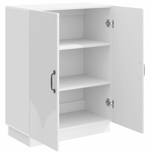 VidaXL Széf Magasfényű Fehér 66 x 34,5 x 87 cm Szerelt Fa