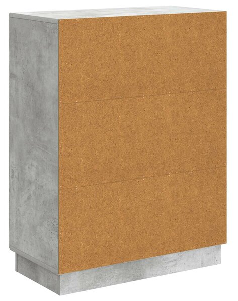 VidaXL Széf Betonszürke 66 x 34,5 x 87 cm Szerelt Fa