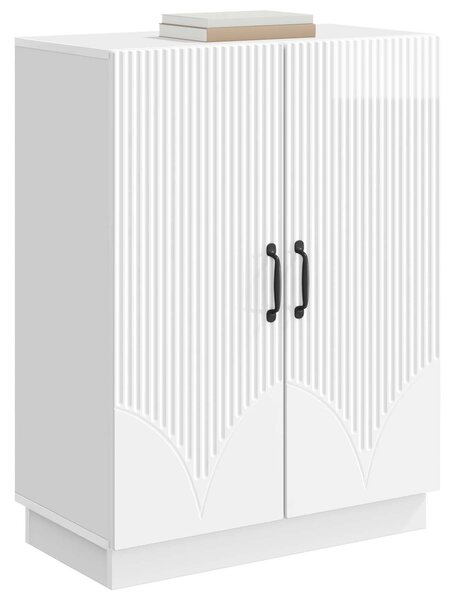 VidaXL Széf Magasfényű Fehér 66 x 34,5 x 87 cm Szerelt Fa