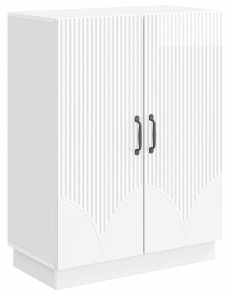 VidaXL Széf Magasfényű Fehér 66 x 34,5 x 87 cm Szerelt Fa