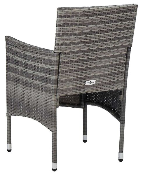 VidaXL Kertbútor Szett - 7 Részes - Akácfa Asztal és Polyrattan Székek