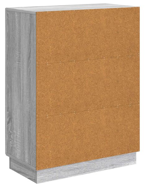 VidaXL Széf Szürke Sonoma 66 x 34,5 x 87 cm Szerelt Fa