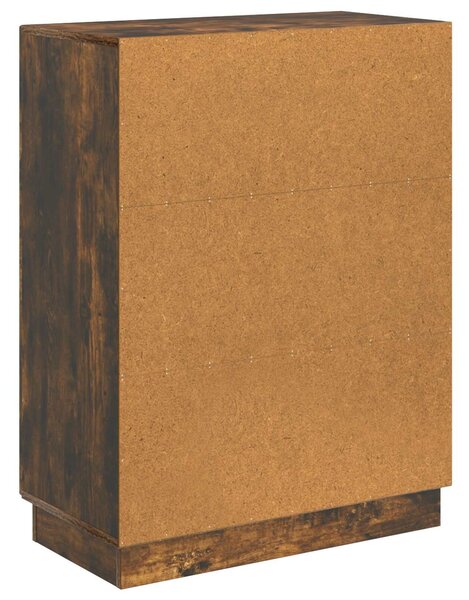VidaXL Széf Füstös Tölgy 66 x 34,5 x 87 cm Szerelt Fa