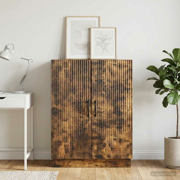VidaXL Széf Füstös Tölgy 66 x 34,5 x 87 cm Szerelt Fa