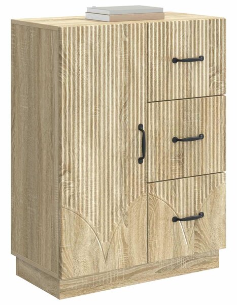 VidaXL Széf fiókkal Sonoma Tölgy 66 x 34,5 x 87 cm Szerelt Fa