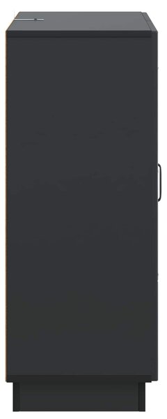 VidaXL Széf fiókkal Fekete 66 x 34,5 x 87 cm Szerelt Fa