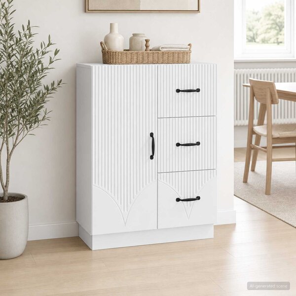 VidaXL Széf Fehér 66 x 34,5 x 87 cm Szerelt Fa