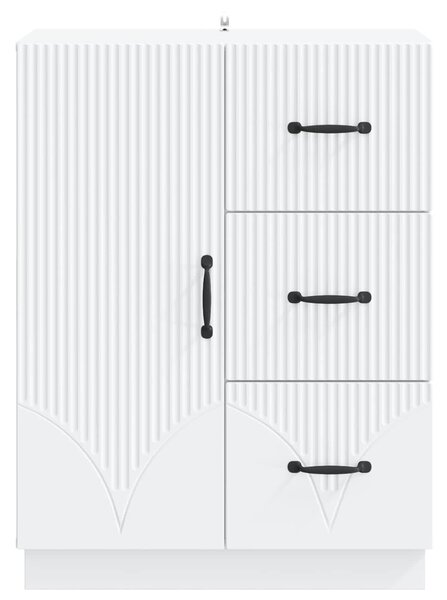 VidaXL Széf Fehér 66 x 34,5 x 87 cm Szerelt Fa