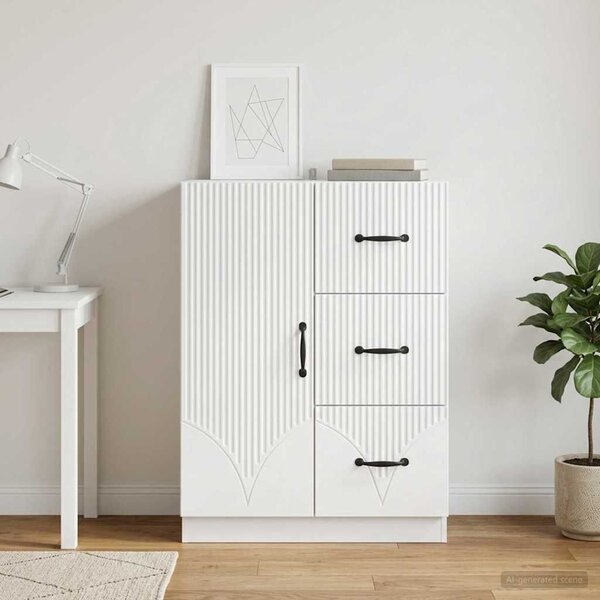 VidaXL Széf Fehér 66 x 34,5 x 87 cm Szerelt Fa
