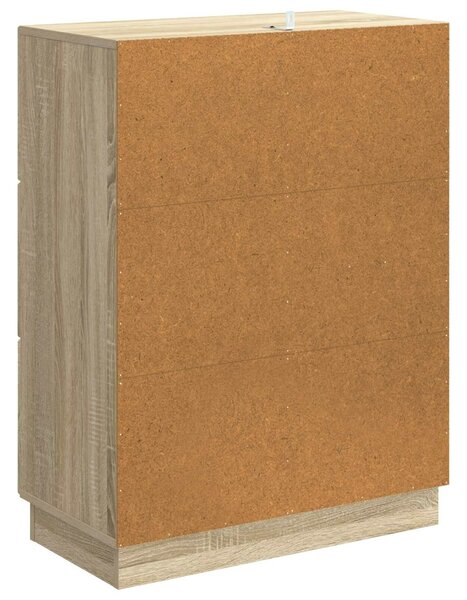 VidaXL Széf fiókkal Sonoma Tölgy 66 x 34,5 x 87 cm Szerelt Fa