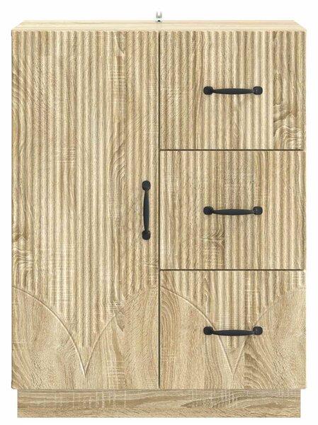 VidaXL Széf fiókkal Sonoma Tölgy 66 x 34,5 x 87 cm Szerelt Fa