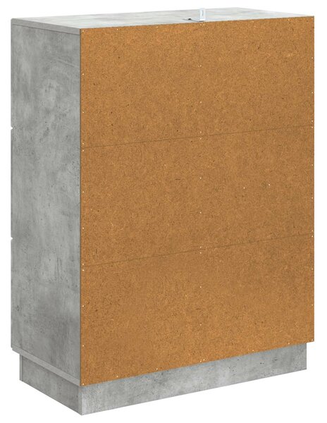 VidaXL Széf fiókkal Betonszürke 66 x 34,5 x 87 cm Szerelt Fa