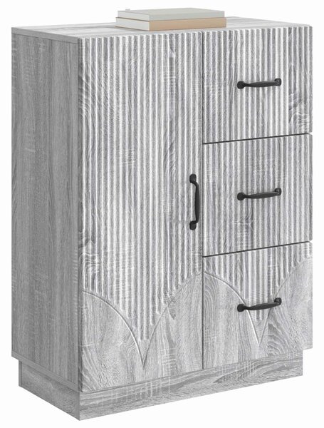 VidaXL Széf fiókkal Szürke Sonoma 66 x 34,5 x 87 cm Szerelt Fa
