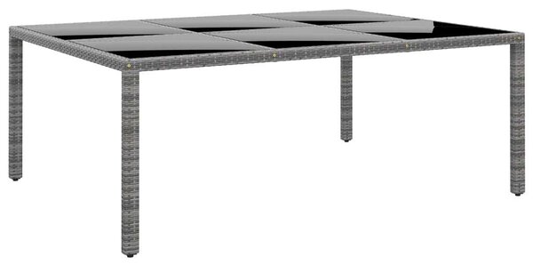 VidaXL 11 részes polyrattan kerti étkezőgarnitúra, szürke