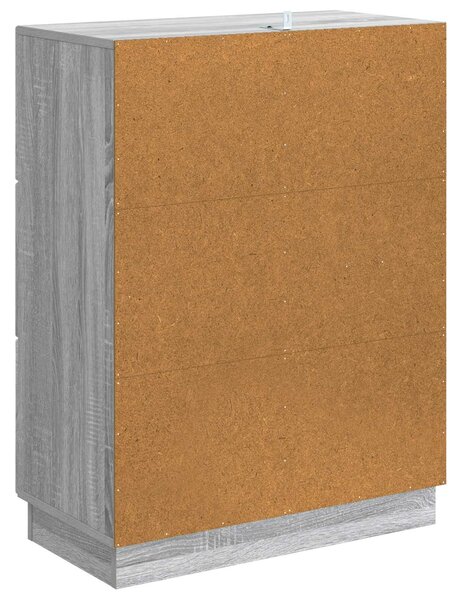VidaXL Széf fiókkal Szürke Sonoma 66 x 34,5 x 87 cm Szerelt Fa