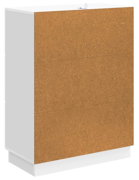 VidaXL Széf fiókkal Magasfényű Fehér 66 x 34,5 x 87 cm Szerelt Fa