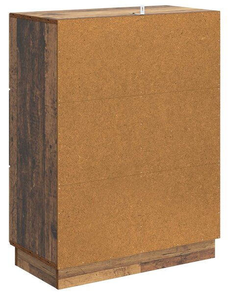 VidaXL Széf fiókkal Antik Fa 66 x 34,5 x 87 cm Szerelt Fa