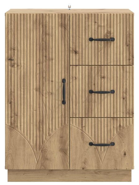 VidaXL Széf Kézműves Tölgy 66 x 34,5 x 87 cm Szerelt Fa